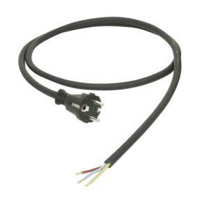 Câble de raccordement 1,5 m H07RN-F 3G1,5 noir avec fiche 2P+T