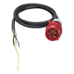 Câble de raccordement 2 m H07RN-F 5G1,5 noir avec fiche CEE 16 A 5P