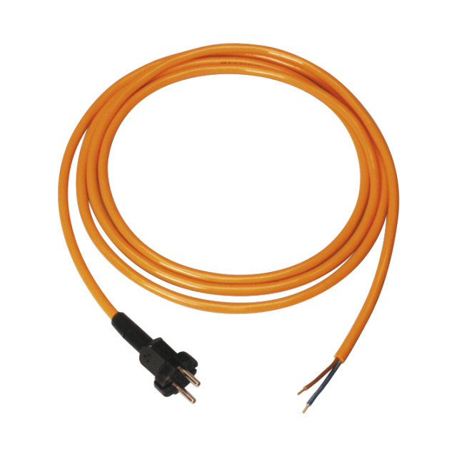Câble de raccordement 3 m H07BQ-F 2G1,5 orange avec fiche contour 2P+T
