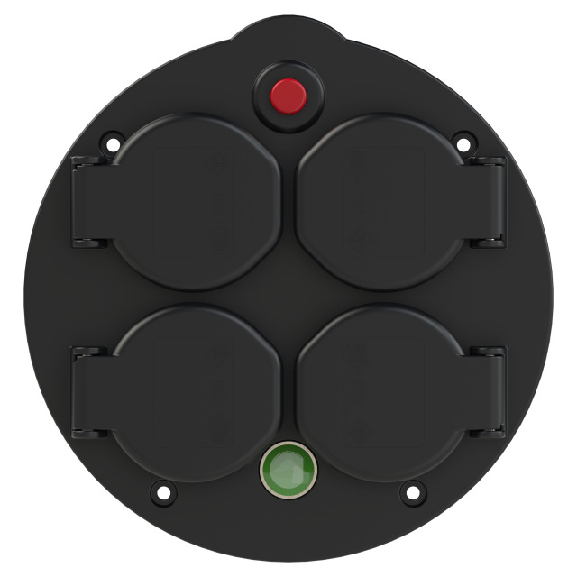 Disque central pour enrouleur XREEL Ø 250 mm – 4 prises 2P+T