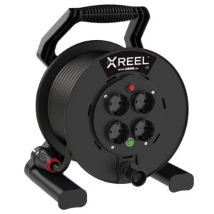 Enrouleur XREEL Ø 250 mm – 4 prises 2P+T, 25 m H05RR-F 3G1,5, IP20