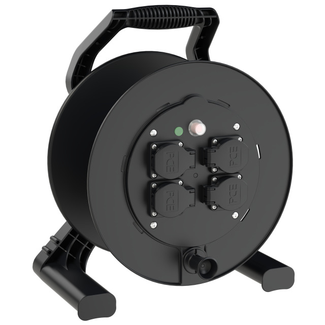 Enrouleur XREEL Ø 310 mm sans câble – 4 prises 2P+T, avec voyant – réf. 8935095-p