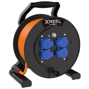 Enrouleur XREEL Ø 310 mm – 4 prises 2P+T, 25 m H07BQ-F 3G1,5