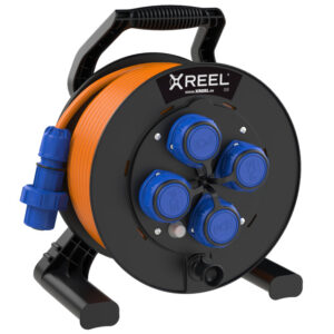 Enrouleur XREEL Ø 310 mm – 4 prises 2P+T, 25 m H07BQ-F 3G2,5