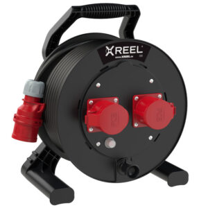 Enrouleur XREEL Ø 310 mm – 2 prises CEE 16 A 5P, 25 m H07RN-F 5G2,5