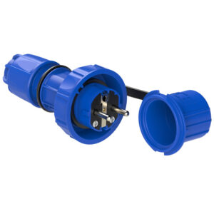 Fiche 2P+T étanche Nautilus 16 A IP66/IP68 bleu