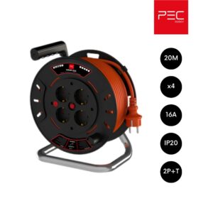 Miniflex – Enrouleur de câble 20M / 3G1.5mm² / 4 prises