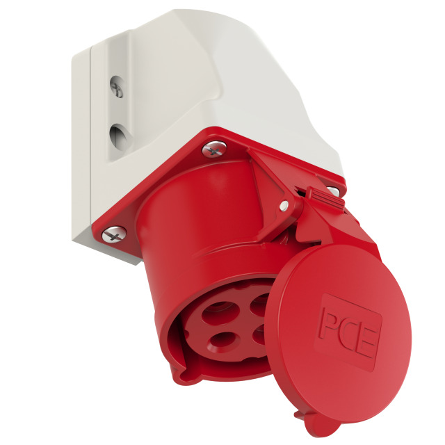 Prise murale CEE compacte 32 A 3P+T 400 V 6h IP44