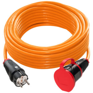 Rallonge 10 m H07BQ-F 3G1,5 orange – fiche 2P+T / prolongateur 2P+T – réf. 980910315552-p