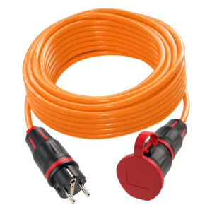 Rallonge 10 m H07BQ-F 3G1,5 orange – fiche 2P+T / prolongateur 2P+T – réf. 980910315662-p
