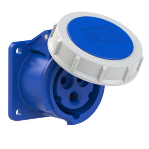 Socle de prise CEE droit 60 × 60 mm 16 A 2P+T 230 V 6h IP67