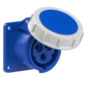 Socle de prise CEE droit 65 × 65 mm 16 A 2P+T 230 V 6h IP67