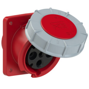 Socle de prise CEE incliné 100 × 112 mm 63 A 3P+T 400 V 6h IP67 POWER TWIST