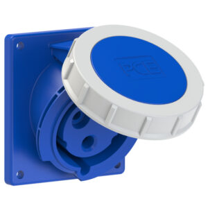 Socle de prise CEE incliné 92 × 100 mm 32 A 2P+T 230 V 6h IP67